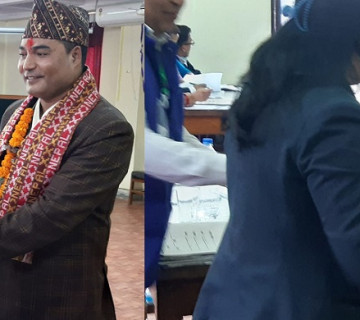 बनेपामा एमालेबाट प्रमुख र उपप्रमुखका उम्मेदवारले गराए मनोनयन दर्ता